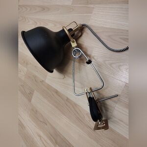 IKEA Black and Gold Clip-On Lamp
